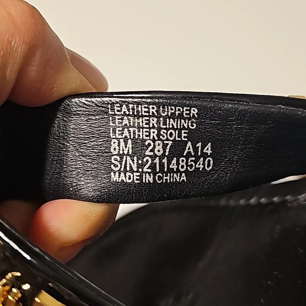Tory Burch Black Sandal with Gold Logo Accent